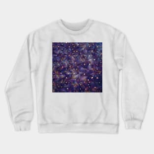 Ultraviolet and Gold Mesh Crewneck Sweatshirt